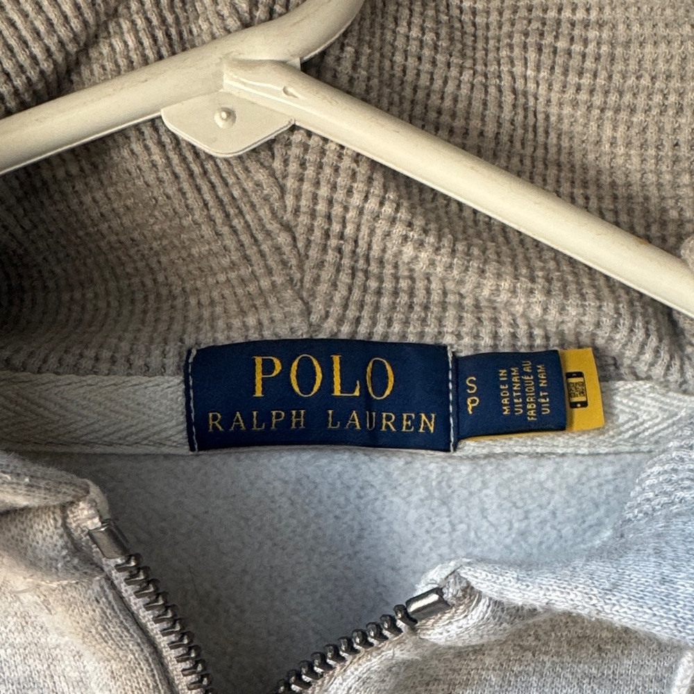 Polo by Ralph Lauren Light Gray Zip-Up Hoodie - Picture 3 of 4